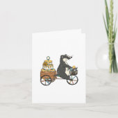 Carte blanche de dessin de vélo Badger Birthday (Devant)