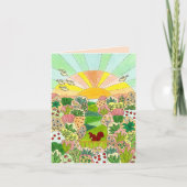 Carte blanche de dessin du jardin d'écureuil (Devant)