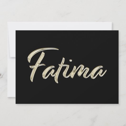 Carte blanche de Fatima (Devant)