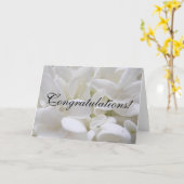 Carte blanche de "félicitations" d'hortensia (Fleur jaune)