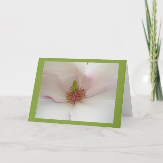 Carte blanche de fleur de carte de fleur de (Devant)