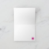 Carte blanche de fleurs roses (Intérieur)
