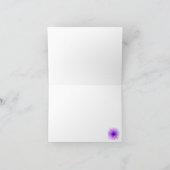 Carte blanche de fleurs violettes (Intérieur)