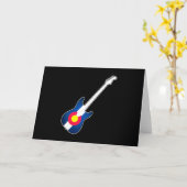 Carte blanche de guitare du drapeau du Colorado (Fleur jaune)