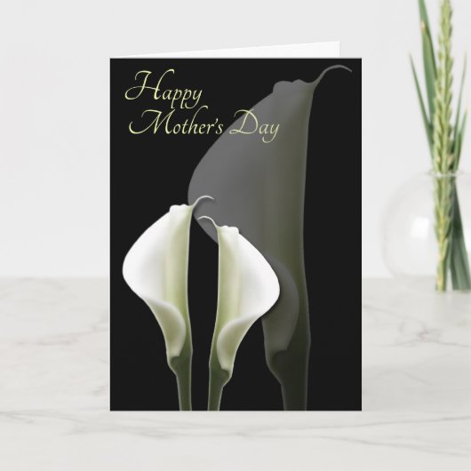 Carte blanche de la fête des mères Calla Lily (Devant)