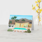 Carte blanche de la piscine moderne du milieu du s (Fleur jaune)