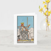 Carte blanche de la reine des épées (Fleur jaune)