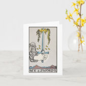 Carte blanche de l'As des épées (Fleur jaune)