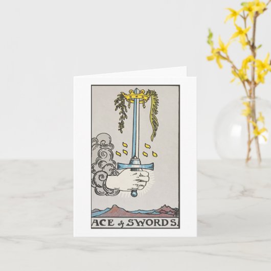 Carte blanche de l'As des épées (Fleur jaune)