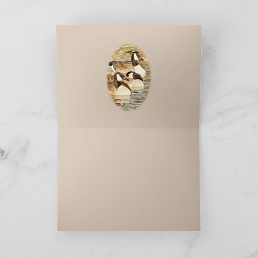 Carte blanche de l'Oie canadienne - personnaliser (Intérieur)