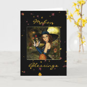 Carte blanche de Mabon Blessings Autumn (Fleur jaune)