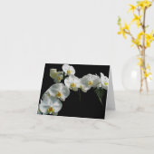 Carte blanche de note orchidée (Fleur jaune)