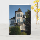 Carte blanche de note vierge de la maison victorie (Fleur jaune)