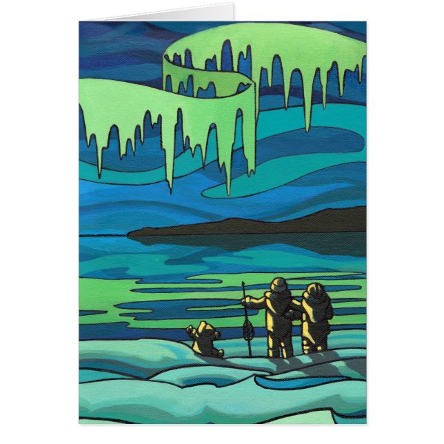 Carte blanche de peinture arctique Belles cartes d (Devant)