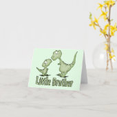 Carte blanche de petit frère Dinosaures (Fleur jaune)