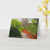 Carte blanche de pont rouge (Fleur jaune)