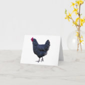 Carte blanche de poule en roche barrée (Fleur jaune)