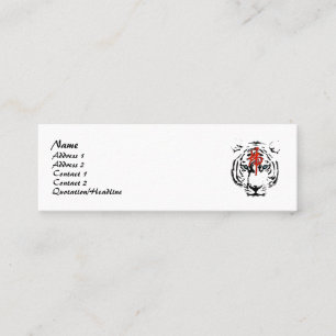 Carte blanche de profil de tigre