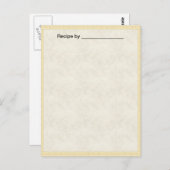 Carte blanche de recette texturée légère n° 2 (Devant / Derrière)