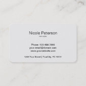 Carte blanche de rendez-vous de ciseaux (Dos)