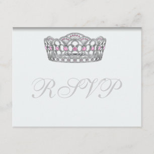 Carte blanche de réponse de princesse Tiara RSVP