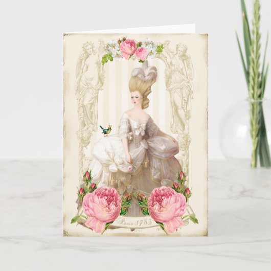 Carte blanche de roses de dress&Pink de Marie (Devant)