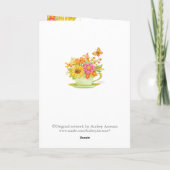 Carte blanche de tasse à thé d'automne pour toute (Dos)
