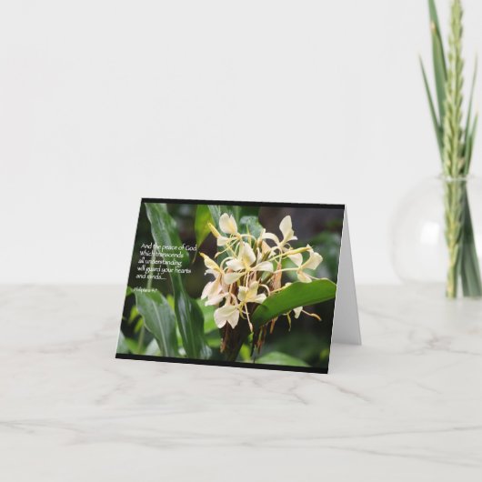 Carte blanche d'écriture sainte de gingembre (Devant)