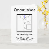 Carte blanche dentaire de félicitations de manteau (Fleur jaune)