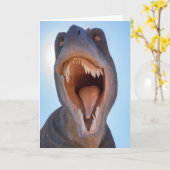 Carte blanche Dinosaure Roaring (Fleur jaune)