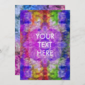 Carte blanche d'invitation colorée à l'aquarelle (Devant / Derrière)