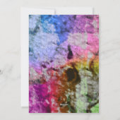 Carte blanche d'invitation colorée à l'aquarelle (Dos)