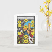 Carte blanche Dix de pentaclès (Fleur jaune)