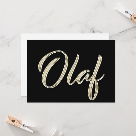 Carte blanche d'Olaf (Devant/Arrière en situation)