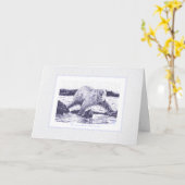 Carte blanche d'ours polaire Ursus Maritimus (Fleur jaune)