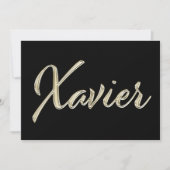 Carte blanche du nom de Xavier (Devant)