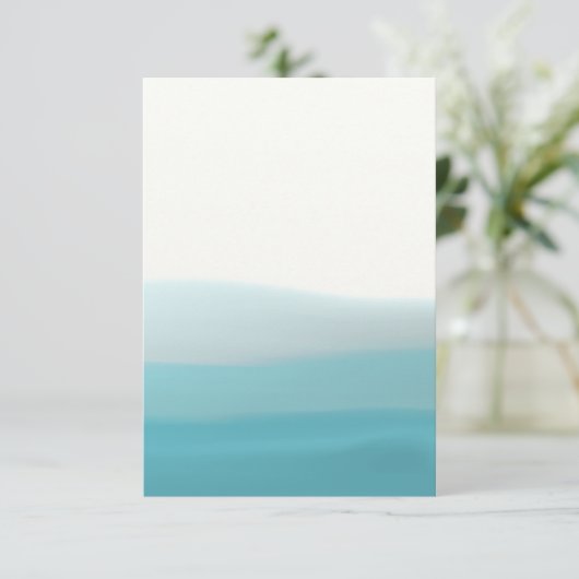 Carte blanche en bleu trempé (Debout devant)