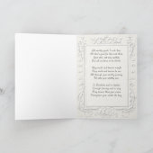 Carte blanche en pastel de félicitation de mariage (Intérieur)