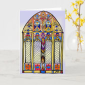 Carte blanche en verre tendu (Fleur jaune)