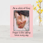 Carte blanche Enfant de Dieu (Fleur jaune)