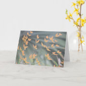 carte blanche feuille gracieuse (Fleur jaune)