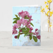 Carte blanche Fleurs de l'arbre de pêche (Fleur jaune)