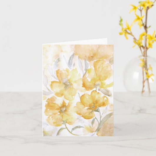 Carte blanche Fleurs jaunes (Fleur jaune)