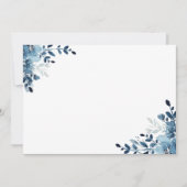 Carte blanche florale Dusty Blue Navy (Devant)
