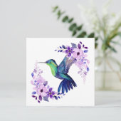 Carte blanche Flower Hummingbird (Debout devant)