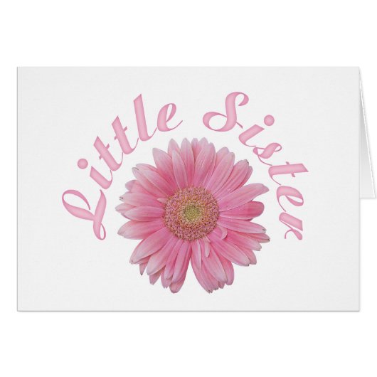 Carte blanche Gerbera Little Sister (Devant Horizontal)