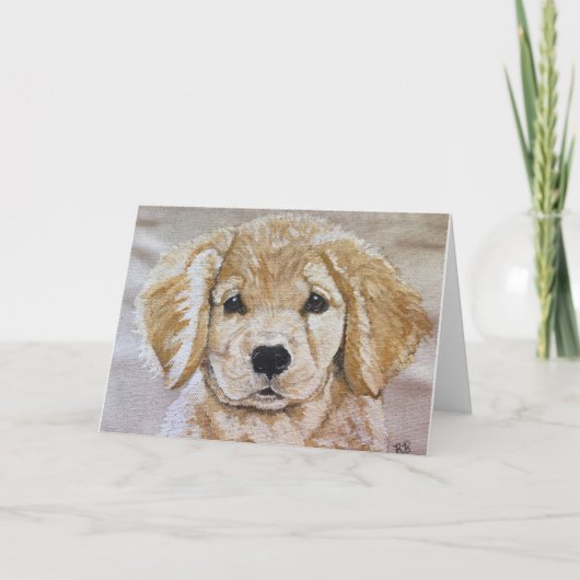 Carte blanche Golden Retriever (Devant)