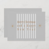 Carte blanche gris de Noël d'affaires simple (Devant / Derrière)