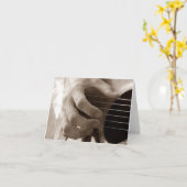 Carte blanche guitariste (Fleur jaune)