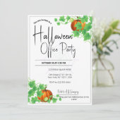 Carte blanche Invitations Halloween Office (Debout devant)
